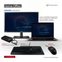 Home Office Set 1: Lenovo X1 Yoga G1, 16GB RAM 256 SSD, Samsung 24", Lenovo OneLink+ Dock, Tastatur, Mouse